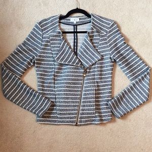 Lou & Grey Striped Moto Blazer